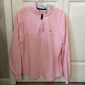 Vineyard Vines Pink 1/4 Zip size L